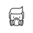 Illustration of a person wearing a respirator