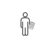 illustration of a person holding a radiation detector
