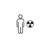 illustration of a person next to a radioactive symbol