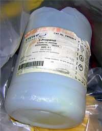 Unwanted chemical bottle that blew its top spraying nitric acid on researcher