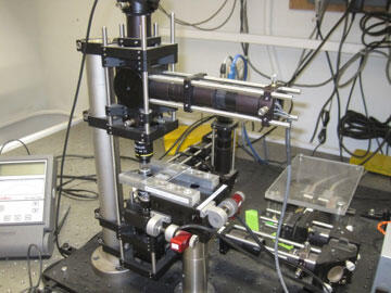 Optical trap set-up on a diode laser