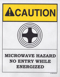 No Entry Microwave Hazard