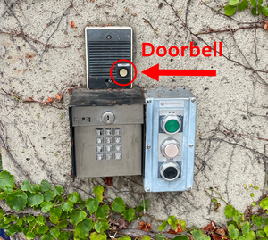 Door bell outside Hazardous Materials Facility