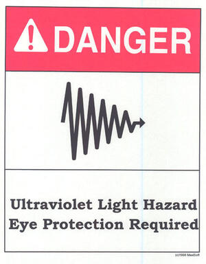 Eye Protection Ultraviolet Light Hazard