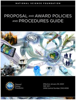 NSF Cover Proposal & Award Policies & Procedures Guide