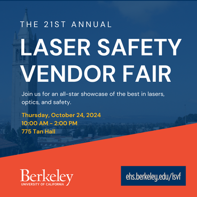 Invite to the 21st annual laser safety vendor fair